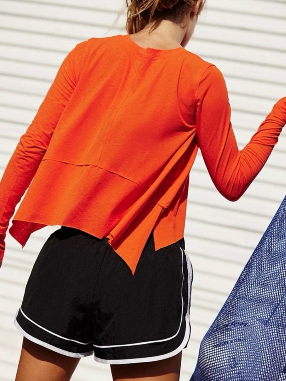 Free People Movement Tempo Long Sleeve Tee Orange Medium - Picture 2 of 10